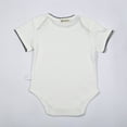 thumbnail image 6 of HNMKIU Baby Boys Girls Short Sleeve Rompers Bodysuit Summer Outfit Breathable Embroidered Trim Casual Playwear for 0 to 18 Months White,6-12 Months, 6 of 7