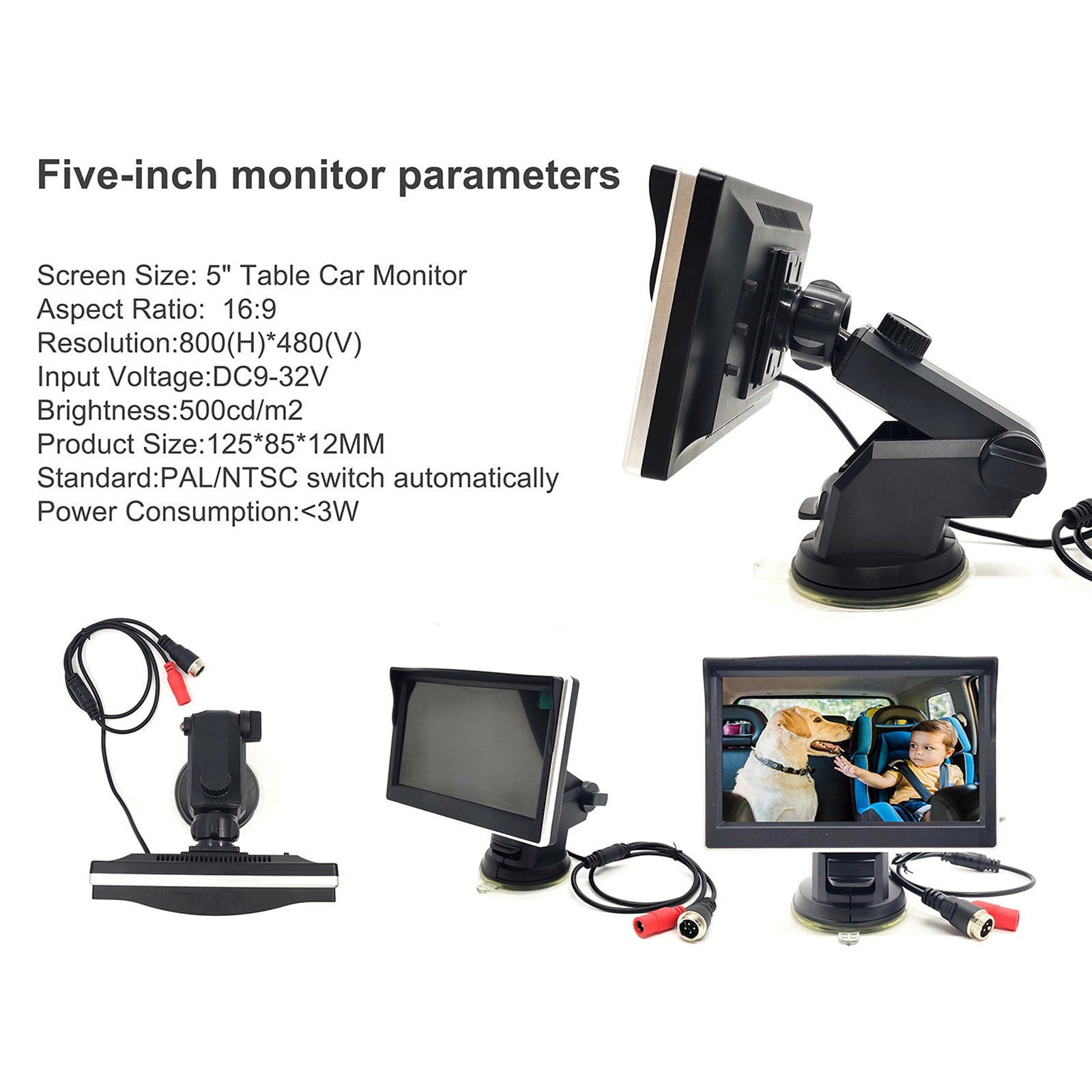 Baby Car Camera 5" HD Night Vision Baby Car Mirror- 1080P Rear Facing Baby Monitor with 120° Wide Angle, Safe Driving for New Parents