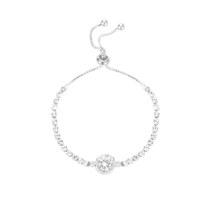 Fiudx Pulsera de Cristal para Mujer, Brazalete para San Valentín, Boda, Joyería Nupcial