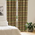 thumbnail image 2 of Ambesonne Kente Pattern Curtains, Colorful African, Pair of 28"x84", Multicolor, 2 of 5