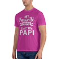 thumbnail image 4 of My Favorite People Call Me Papi Men'S Basic Short Sleeve T-Shirt Fuchusia Medium, 4 of 5