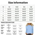 thumbnail image 3 of Women's Striped Long Sleeve T-Shirts Casual Crewneck Soft Stretchy Top Classic Fit for Daily Wear Lightweight Comfort Outfits ,Light Gray 2XL, 3 of 5