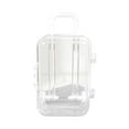 thumbnail image 4 of jinwen Vanité Bijoux Cas Trésor Valise Forme Boucles d'Oreilles Pendentif Support de Stockage Blanc, 4 of 9