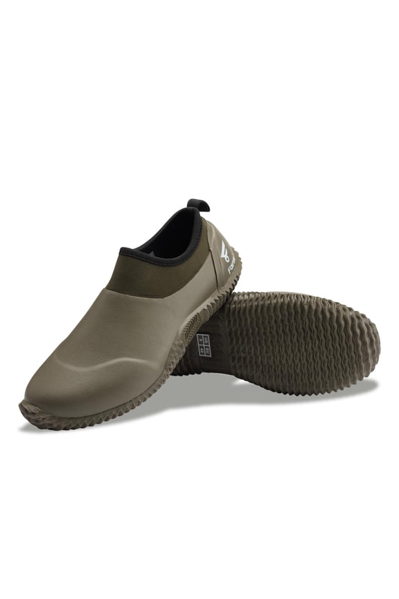 8 Fans Men's Garden Shoes Waterproof Rain Boots Neoprene Muck Mud Shoes with Memory Foam Insoles for Gardening, Farming