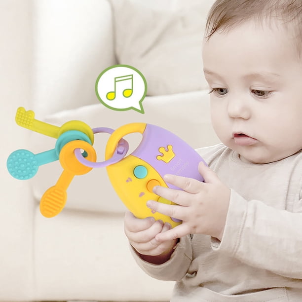 Jouet Clé De Voiture éducatif Avec Lumières Et Musique - Pour Bébé, Favorise Le Lien Parent-enfant, Glisse Facile