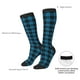 thumbnail image 4 of Balery Blue Black Plaid Calcetines novedosos Calcetines deportivos Calcetines hasta la rodilla Calcetines de algodón Calcetines originales y geniales, 4 of 6