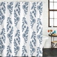 thumbnail image 4 of 66x72 Inch Shower Curtains for Bathroom, Blue Botanical Fabric Bath Curtain Decor, Pastoral Elegant Spring Floral Waterproof Restroom Curtains Shower Set Accessories with 12 Hooks 66 Inch, 4 of 7