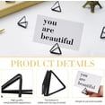 thumbnail image 3 of Epakh 100 Pcs Place Card Holder for Table Card Holders for Wedding Triangle Shape Table Number Picture Clips Stand for Centerpiece Anniversary Party(Black), 3 of 14