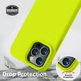 thumbnail image 5 of Compatible with iPhone 12 Pro Max Case, Soft Liquid Silicone Full Body Protective Case with [Anti-Scratch Microfiber Lining] [Camera Protective] [Support Wireless Charging] - Fluorescent Green, 5 of 14