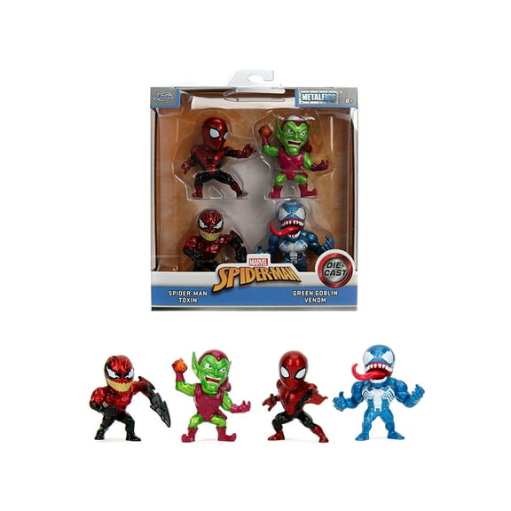 Set of 4 Diecast Figures "Spider-Man" "Metalfigs" Series Diecast Models by Jada