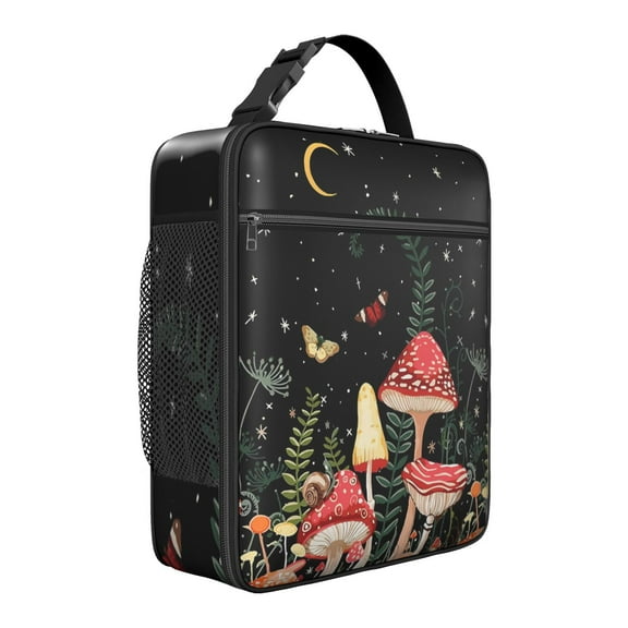 Botany Print Insulated Lunch Bag - Leakproof Reusable Portable Cooler Tote for Adults,Work,School,Picnic,Camping|Detachable Strap,Handle,Bottle Pocket