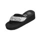 thumbnail image 1 of Women's Glitter Platform Sandals Shiny Thong Sandals Non-slip Wedge Heel Flops Size 37 (Silver), 1 of 3