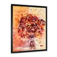 thumbnail image 2 of Designart 'Ancient Red Fresh Flowers Bouquet' Traditional Framed Art Print, 2 of 4