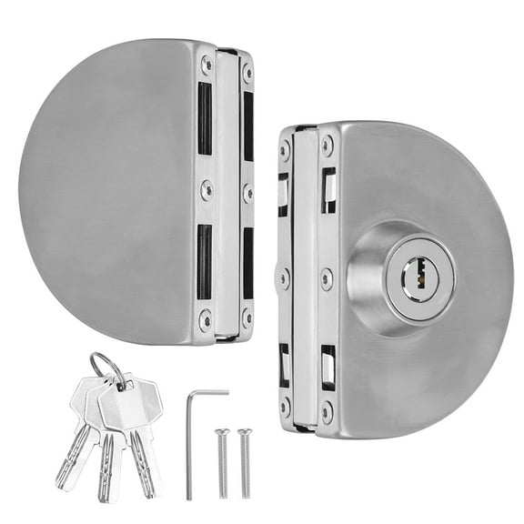 Sarapandan Semi-Circular Stainless Steel Double Glass Door Lock for Enhanced Home Security