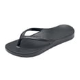thumbnail image 1 of Lightweight Non Slip Flip Flops for Womens Open Toe Quick Drying Shower Sandals Low Platform Beach Thong Slides Black Size 7.5, 1 of 6