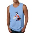 thumbnail image 1 of Tanques para Hombre de Verano Solto Chaleco Impresión Deportivo Cuello Redondo, Casual sin Mangas para Diario, Negocios Y Al Aire Libre, 1 of 3