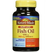 Nature Made Fish Oil 1200mg Odorless, 60ct (Pack of 3)