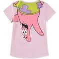 thumbnail image 2 of Girl's Glitter Spongebob and Gary and Patrick Tee, 2 of 5