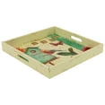thumbnail image 6 of Northlight Set of 3 Birdhouse Garden Theme Square Wooden Serving Trays 16" - Green/Blue, 6 of 9