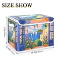 thumbnail image 5 of Yayeee Collapsible Cube Storage Bin with Lid Fabric Closet Decorative Basket with Handles, Blue Window, 5 of 7