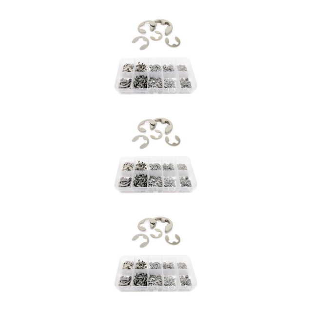 QualitChoice 580 Pcs Rondelles Durables Circlip - et Résistantes à la Rouille pour Performance Durable Argent 3Set