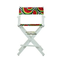 24" Director's Chair White Frame-Watermelon Slices