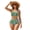 Tropical Palm Leaves, variant on Garronmavis High Waisted Bikini Sets for Women Tropical Pineapple 2 Piece Twist Front Tummy Control Swimwear Crisscross Tie Back Drawstring Summer Beach Bathing Suits