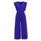 thumbnail image 1 of Gibobby Monos de Moda Mono de mujer Sexy Delgado temperamento mono cintura alta sin mangas cuello en V plisado culottes de pierna ancha(Azul, L), 1 of 3