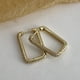 thumbnail image 2 of Pendientes de plata de ley 925 para mujer, aretes rectangulares de oro simples a la moda, joyería para prevenir alergias, accesorios navideños para fiestas, 2 of 2