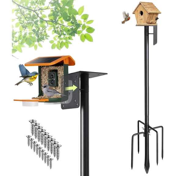 1 inch Bird Feeder Pole, Heavy Duty Bluebird House Pole for Outdoors