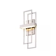 thumbnail image 3 of Merra 1-Light Brushed Nickel LED Wall Sconce with Geometric Metal Frame, 3 of 6