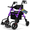 Purple, variant on Foldable Rollator Walker for Seniors with Seat, Lightweight 2 In 1 Rolling Walkers Wheelchair Combo for Adult, Transport Chair with Brakes, Adjustable Seat and Handle, 300 Lb. Weight Capacity