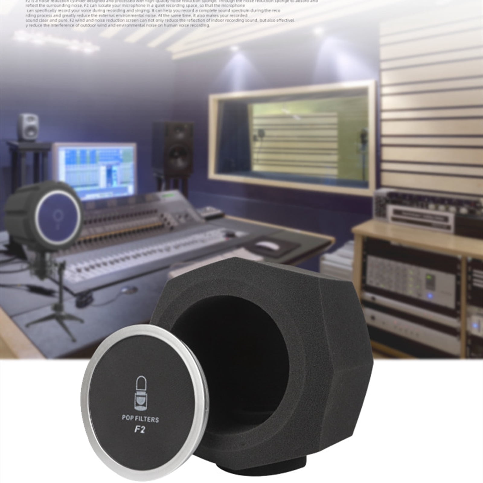 High Quality for Pop Filter Foam Pro Microphone Custom Studio Mic Shield Portable Vocal Booth Recording Wind Screen
