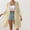 Beige, variant on Women's Swimwear Cover Up Under $10 Long New Long-sleeved Sequin Splicing Mid-length Casual Beach Smock