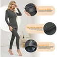thumbnail image 4 of Long Johns for Women,Thermal Underwear Sets Soft Fleece Lined Base Layer Warm Long Underwear for Cold Weather, 4 of 5