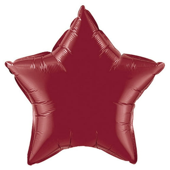 20 inch Star - Burgundy Qualatex Foil Mylar Balloon - Party Supplies Decorations