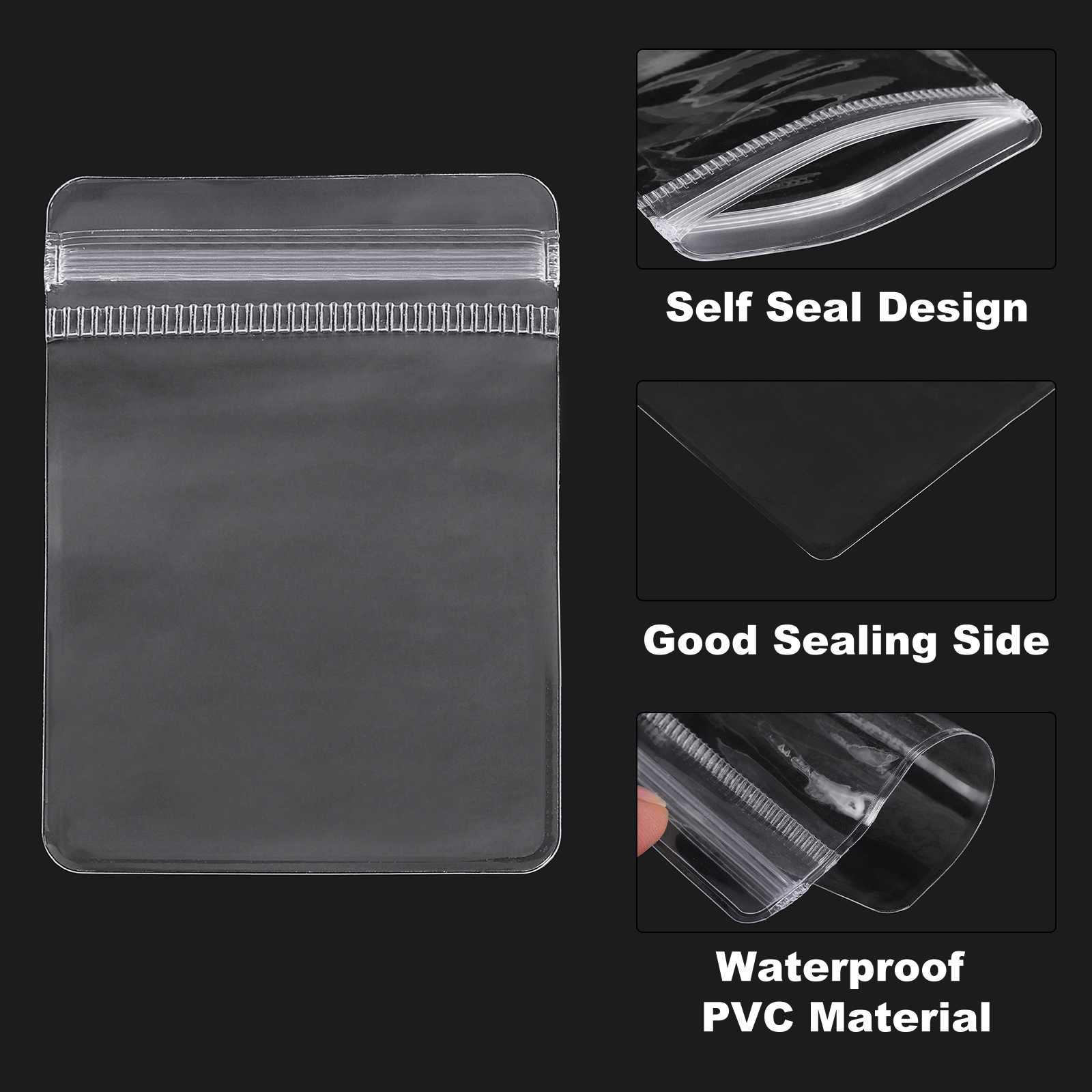 Unique Bargains Jewelry Bags Self Seal Pouches for Necklace Ring Packaging 1.6"x2.4"