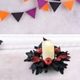 thumbnail image 4 of Lilixerw Clearance Halloween Candle Rings,Wreaths Pillar Candle Holder Wreath Leaf,for Halloween Party Home Table Centerpieces Decorations, 4 of 8