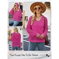thumbnail image 4 of HUBERY Women Crochet Hollow Out Hooded Long Sleeve Solid Color Cover Up Top, 4 of 4