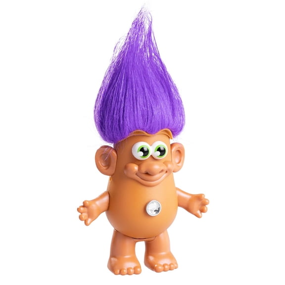 Poptaters Good Luck Trolls: incluye 1 personaje, cabello morado o verde, 11 partes faciales y corporales, ¡incluida una pieza original de cabeza de papa! Cada uno se vende por separado. Los estilos se