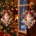 thumbnail image 5 of 3.15 in 2D Candy Cane Christmas Ornament, Vintage Red and White Hanging Pendant with Santa, Gnome, Reindeer and Sleigh Artwork for Tree and Seasonal Display, 5 of 7