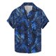 thumbnail image 1 of Camisas Hawaianas de Manga Corta Solapa Impresa Botón Arriba, Casual de Moda para el Ocio Al Aire Libre Y Vacaciones, 1 of 9