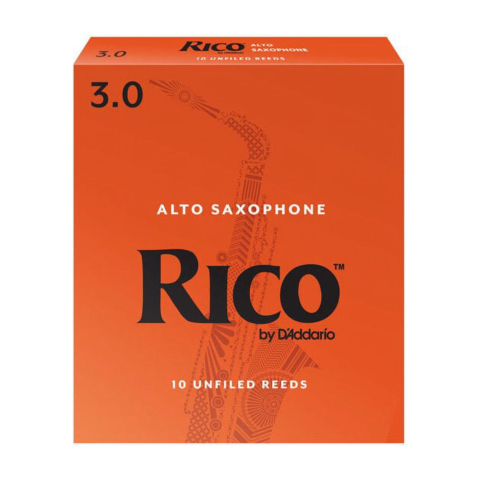 Rico by D'Addario Alto Sax Reeds, Strength 3, 10-pack