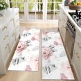 thumbnail image 4 of Kitchen Rugs Sets Of 2,Pioneer Flower Floral Print Pattern Anti Fatigue Kitchen Mat Rugs Non Slip Washable,Decorative Kitchen Floor Mats for Kitchen,Sink,Laundry,17"X47", 4 of 5