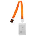 thumbnail image 4 of HONITANO Retractable Lanyard Work Badge Holder Plastic Sleeve Orange for Professional Environments, 4 of 7