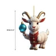 thumbnail image 4 of KCEHTA Goat Christmas Ornaments, Goat Ornaments for Christmas Tree, Goat Christmas Decorations, Personalized Animal Christmas Ornament for Xmas Tree Home Party Decor, 4 of 4