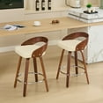 thumbnail image 6 of Bar Stools Set of 2, 25" Counter Height 360° Swivel Low Back Chair with Soft Cushion, 6 of 12