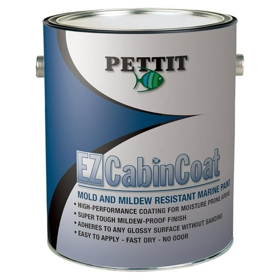 EZ-Cabin Coat Interior Paint, White, 1 Quart – Low VOC, Durable, Acrylic Latex for Walls & Trim – Easy Application, Smooth Finish
