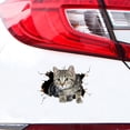 thumbnail image 2 of Animal Crack Car Sticker, 7.3 x 6.7 inch Car Window Decal,Multiple Styles Pet Static Electricity Sticker for Cars,3D Realistic Waterproof DIY Car Window Paste Stickers (Orange Cat-Small), 2 of 7