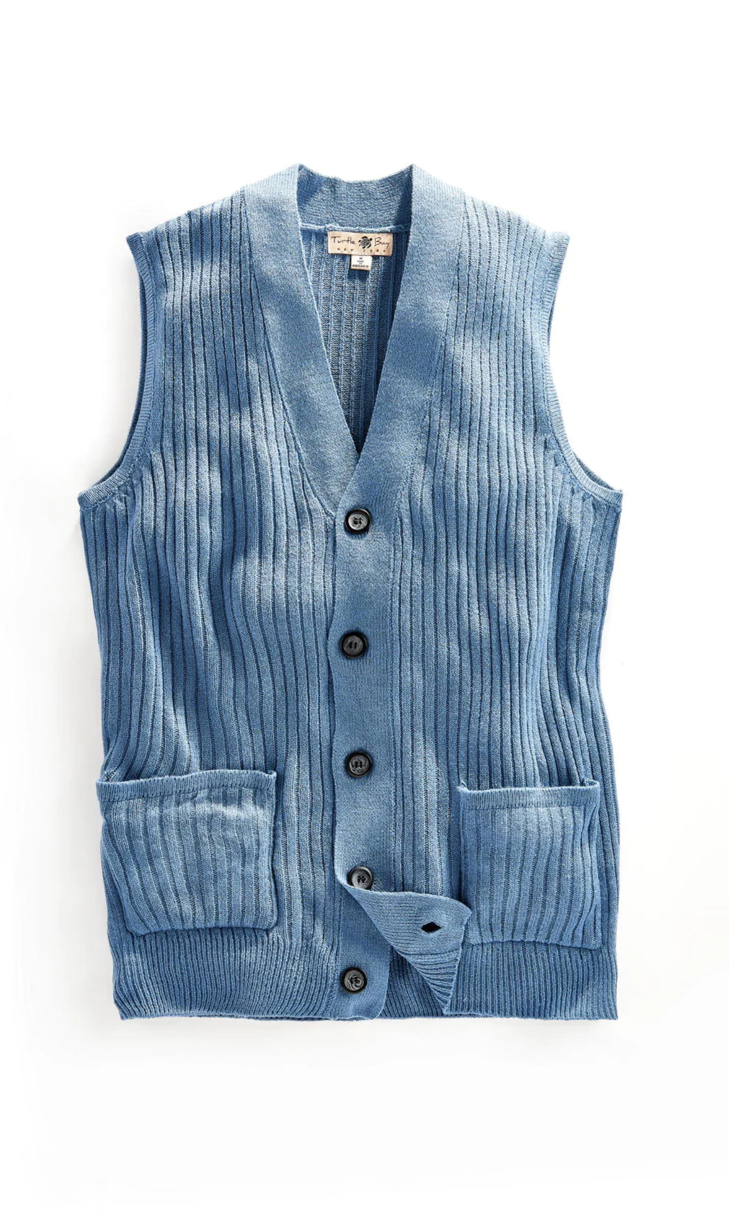 Men's Ribbed Button Front Vest Sweater – Button Up Vest in a Handsome ...